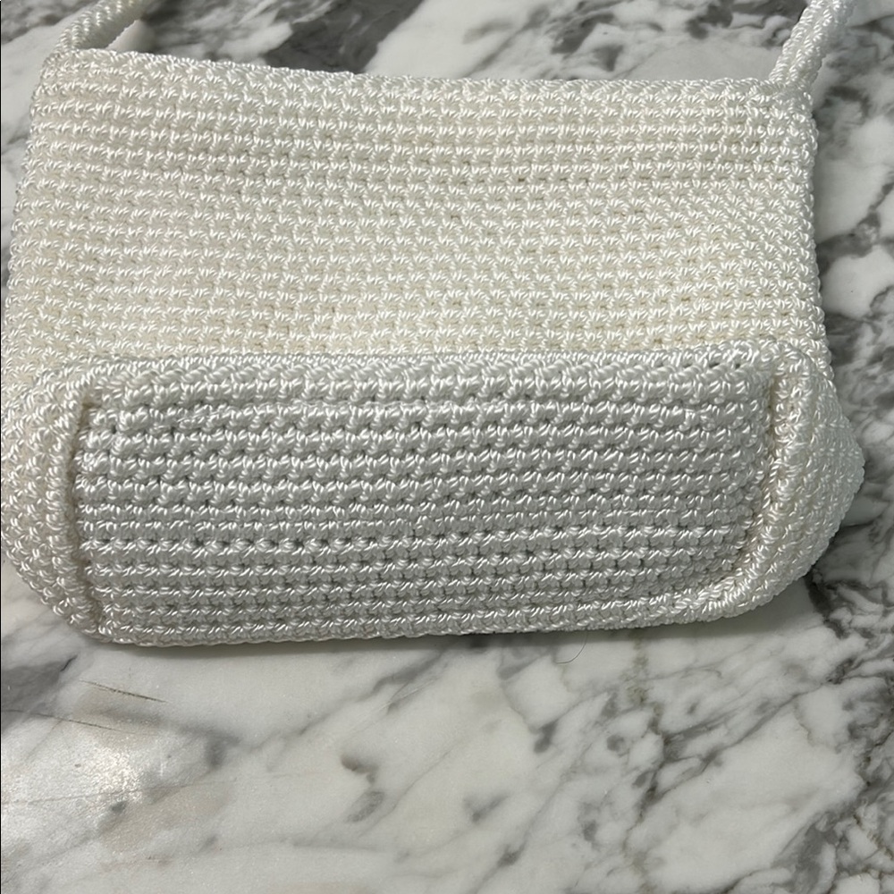 The Sak White Crochet Shoulder Bag with Gold Detail - Picture 3 of 9
